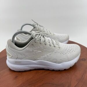 Brooks Ghost 16 Oyster Alloy White Neutral Running Shoes Sneakers Women Size 9